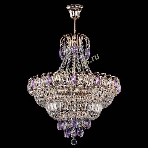 Люстра Ника подвесная Фиолетовая в Симферополе Гусь Хрустальный