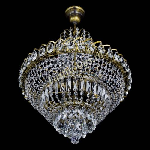 Люстра Ника №5 подвесная под бронзу в Симферополе Гусь Хрустальный