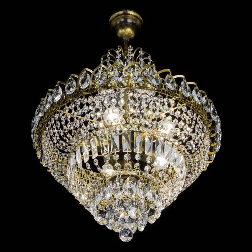 Люстра Ника №5 подвесная под бронзу в Симферополе Гусь Хрустальный