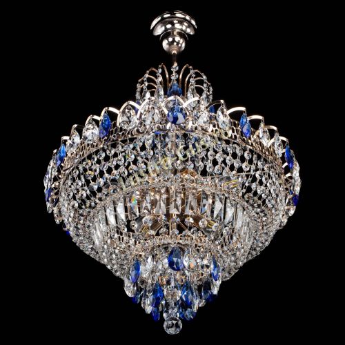 Люстра Ника подвесная Синяя в Симферополе Гусь Хрустальный