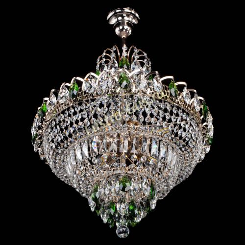 Люстра Ника подвесная Зеленая в Симферополе Гусь Хрустальный