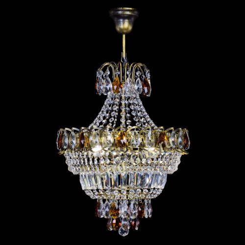 Люстра Ника подвесная Чайная под бронзу в Симферополе Гусь Хрустальный