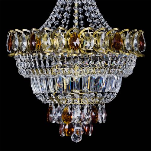 Люстра Ника подвесная Чайная под бронзу в Симферополе Гусь Хрустальный