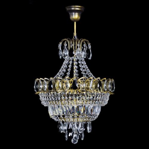 Люстра Ника подвесная Черная под бронзу в Симферополе Гусь Хрустальный