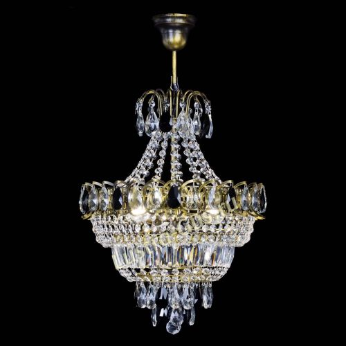 Люстра Ника подвесная Черная под бронзу в Симферополе Гусь Хрустальный