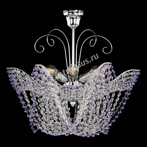 Люстра Орхидея №3 фиолетовая в Симферополе Гусь Хрустальный