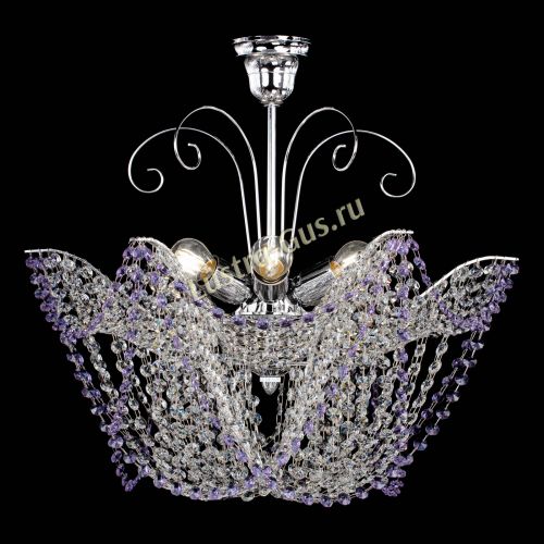 Люстра Орхидея №3 фиолетовая в Симферополе Гусь Хрустальный
