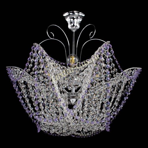 Люстра Орхидея №3 фиолетовая в Симферополе Гусь Хрустальный
