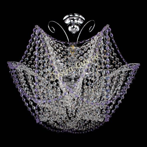 Люстра Орхидея №3 фиолетовая в Симферополе Гусь Хрустальный