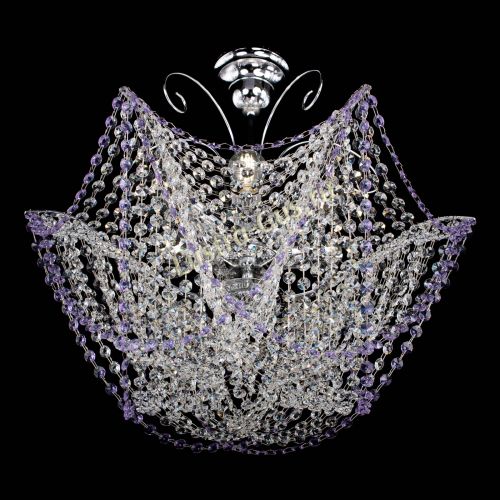 Люстра Орхидея №3 фиолетовая в Симферополе Гусь Хрустальный