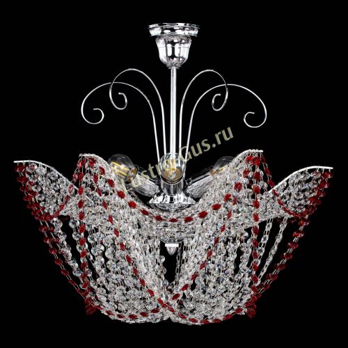 Люстра Орхидея №3 красная в Симферополе Гусь Хрустальный