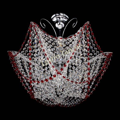 Люстра Орхидея №3 красная в Симферополе Гусь Хрустальный