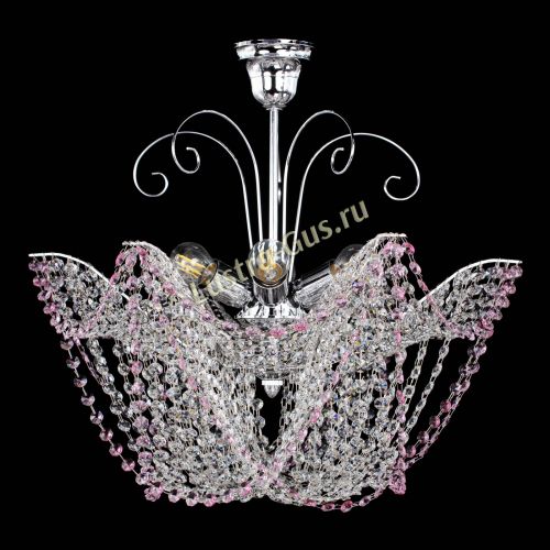 Люстра Орхидея №3 розовая в Симферополе Гусь Хрустальный