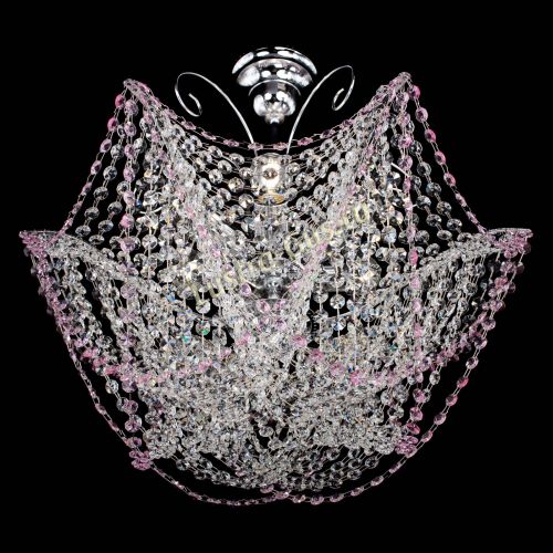 Люстра Орхидея №3 розовая в Симферополе Гусь Хрустальный