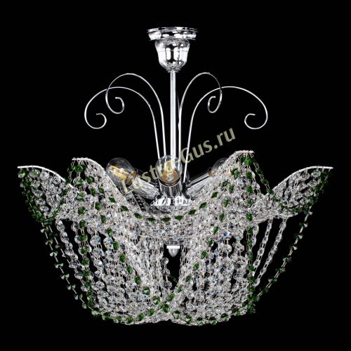 Люстра Орхидея №3 зеленая в Симферополе Гусь Хрустальный