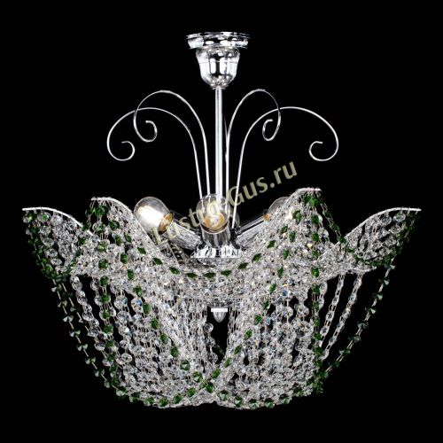 Люстра Орхидея №3 зеленая в Симферополе Гусь Хрустальный