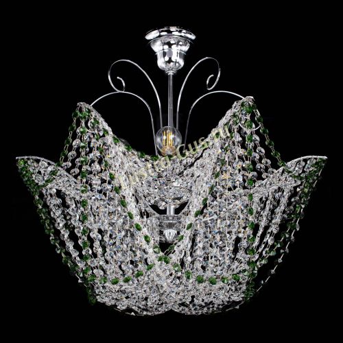 Люстра Орхидея №3 зеленая в Симферополе Гусь Хрустальный