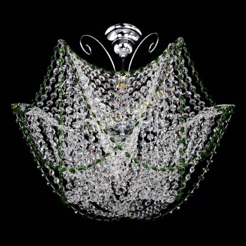 Люстра Орхидея №3 зеленая в Симферополе Гусь Хрустальный