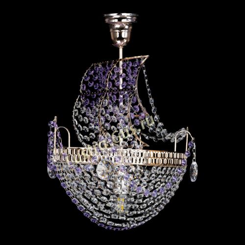 Люстра Парусник №1 фиолетовый в Симферополе Гусь Хрустальный