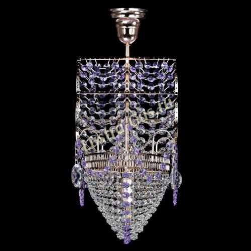 Люстра Парусник №1 фиолетовый в Симферополе Гусь Хрустальный