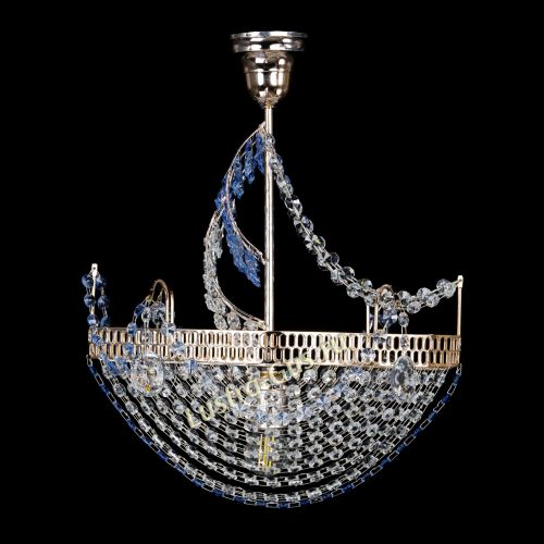 Люстра Парусник №1 синий в Симферополе Гусь Хрустальный