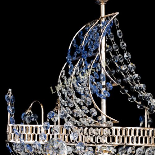 Люстра Парусник №1 синий в Симферополе Гусь Хрустальный