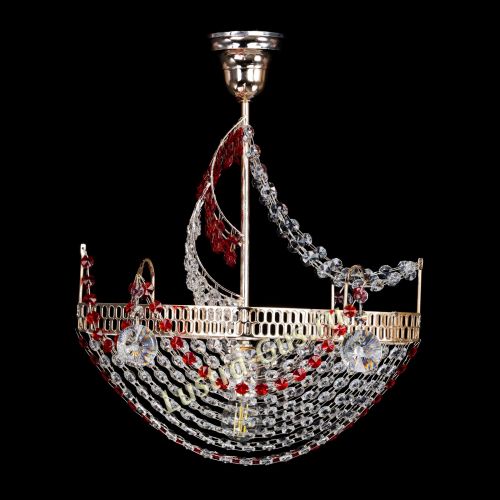 Люстра Парусник №1 красный в Симферополе Гусь Хрустальный