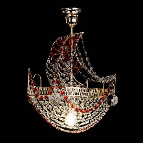 Люстра Парусник №1 красный в Симферополе Гусь Хрустальный