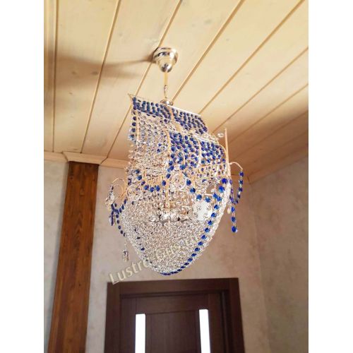 Люстра Парусник №1 синий в Симферополе Гусь Хрустальный