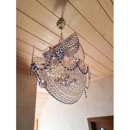 Люстра Парусник №1 синий в Симферополе Гусь Хрустальный