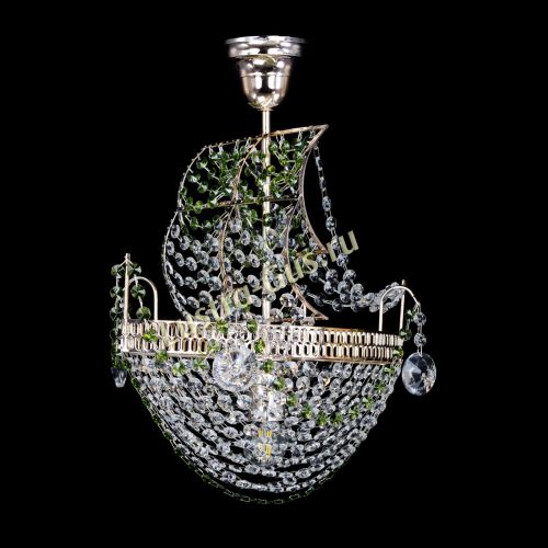 Люстра Парусник №1 зеленый в Симферополе Гусь Хрустальный