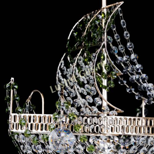 Люстра Парусник №1 зеленый в Симферополе Гусь Хрустальный