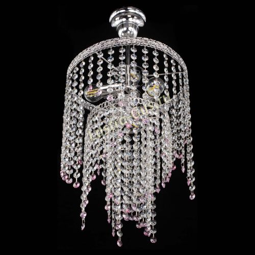 Люстра Токката Капель №3 розовая в Симферополе Гусь Хрустальный