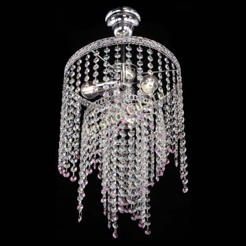 Люстра Токката Капель №3 розовая в Симферополе Гусь Хрустальный