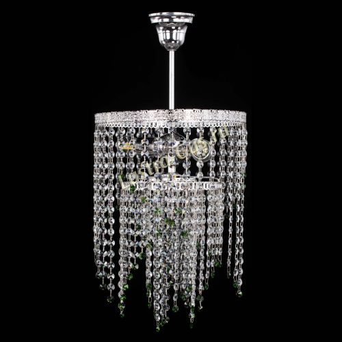 Люстра Токката Капель №3 зеленая в Симферополе Гусь Хрустальный