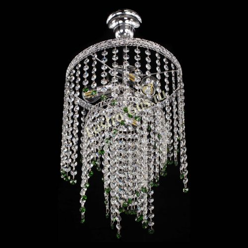 Люстра Токката Капель №3 зеленая в Симферополе Гусь Хрустальный