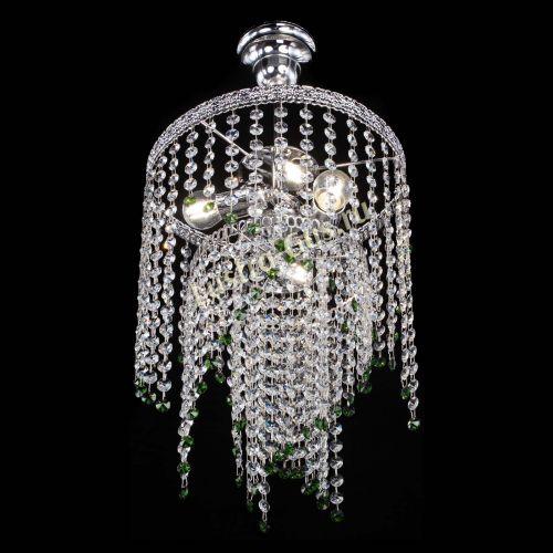 Люстра Токката Капель №3 зеленая в Симферополе Гусь Хрустальный