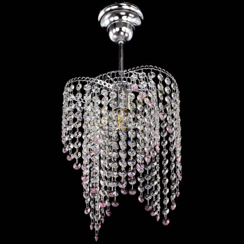 Люстра Вектор №5 розовая в Симферополе Гусь Хрустальный