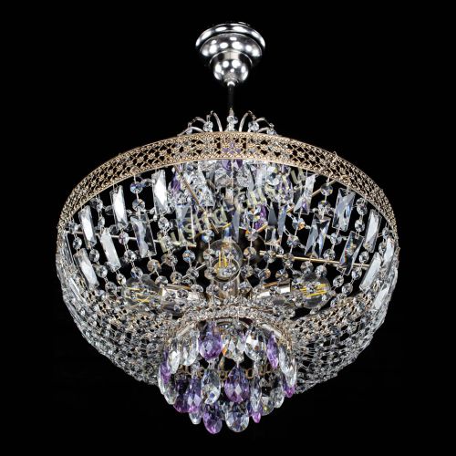 Люстра Венеция Астра №5 фиолетовая в Симферополе Гусь Хрустальный