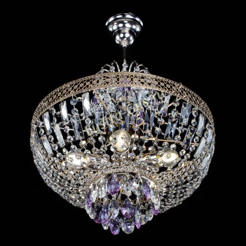 Люстра Венеция Астра №5 фиолетовая в Симферополе Гусь Хрустальный