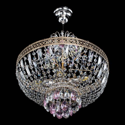 Люстра Венеция Астра №5 розовая в Симферополе Гусь Хрустальный