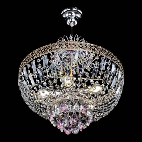 Люстра Венеция Астра №5 розовая в Симферополе Гусь Хрустальный