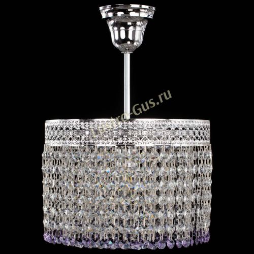 Люстра Венеция Капель №1 с подвесом Фиолетовая в Симферополе Гусь Хрустальный