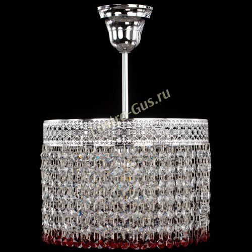 Люстра Венеция Капель №1 с подвесом Красная в Симферополе Гусь Хрустальный