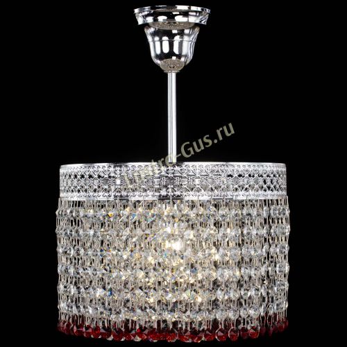 Люстра Венеция Капель №1 с подвесом Красная в Симферополе Гусь Хрустальный