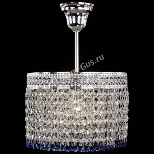 Люстра Венеция Капель №1 с подвесом Синяя в Симферополе Гусь Хрустальный