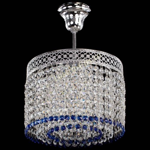 Люстра Венеция Капель №1 с подвесом Синяя в Симферополе Гусь Хрустальный