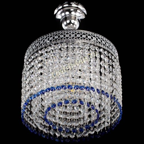 Люстра Венеция Капель №1 с подвесом Синяя в Симферополе Гусь Хрустальный