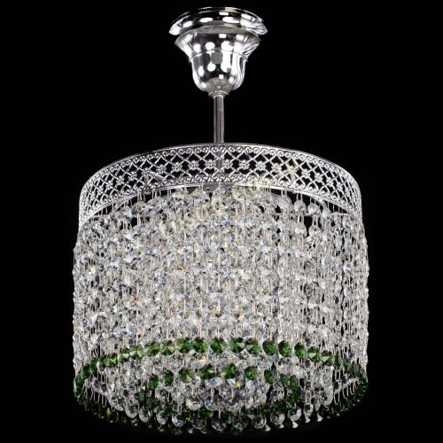 Люстра Венеция Капель №1 с подвесом Зеленая в Симферополе Гусь Хрустальный