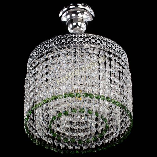 Люстра Венеция Капель №1 с подвесом Зеленая в Симферополе Гусь Хрустальный